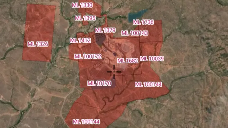 Mining Lease in the Detector Maps app, Queensland