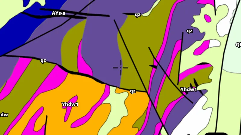 Geology Seamless 100k in the Detector Maps app, South Australia
