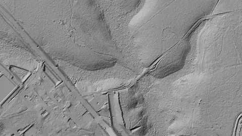 Terrain+™ Analysis in South Carolina, drawn over satellite imagery