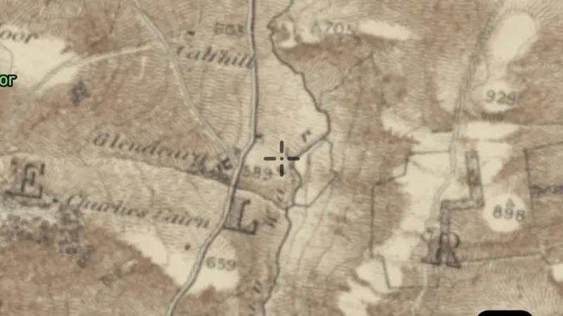 OS One-Inch 'Hills' 1885-1903 (1:63,360) in the Detector Maps app, Scotland