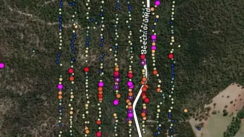 Soil Samples in the Detector Maps app, Tasmania