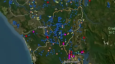 Stream Sediments in the Detector Maps app, Tasmania