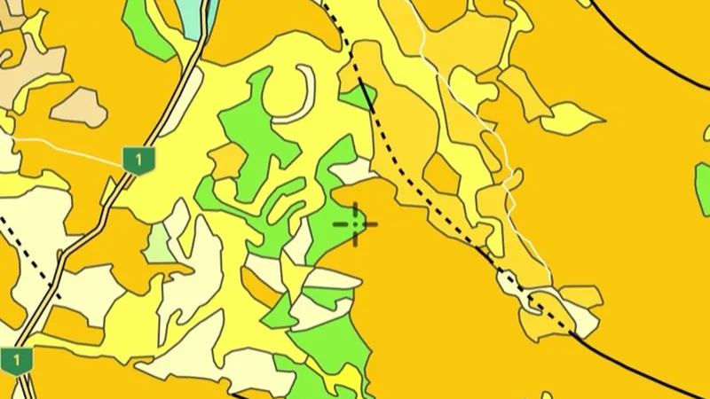 500K Geology in the Detector Maps app, Tasmania
