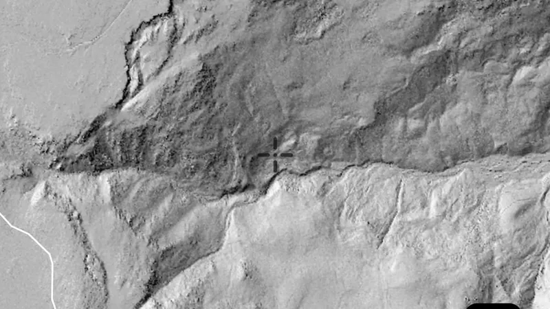 Premium LiDAR Hillshade (Online Only) in the Detector Maps app, Tasmania