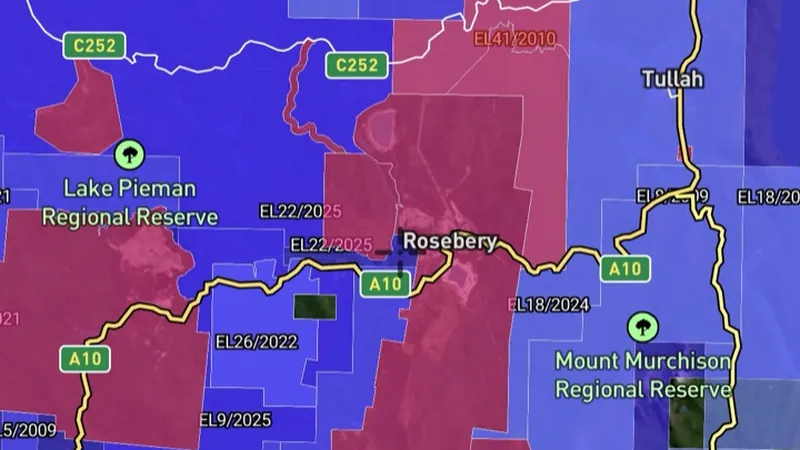 Mining Leases in the Detector Maps app, Tasmania