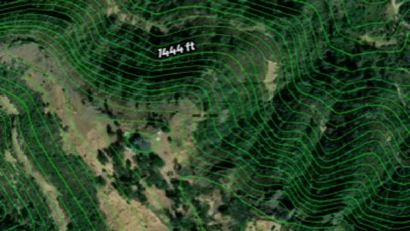 Contours in the Detector Maps app, USA coins and relics