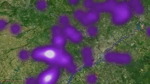 Homesteads & Plantations in USA coins and relics, drawn over satellite imagery