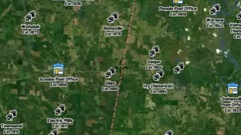Historic Established Places in the Detector Maps app, USA coins and relics