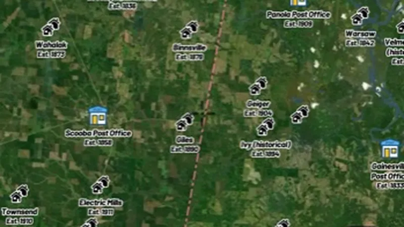 Historic Established Places in the Detector Maps app, USA coins and relics
