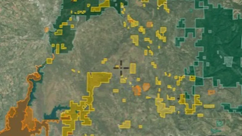 Surface Management Agency Areas in the Detector Maps app, USA coins and relics