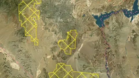 National Monument Areas in Washington, drawn over satellite imagery