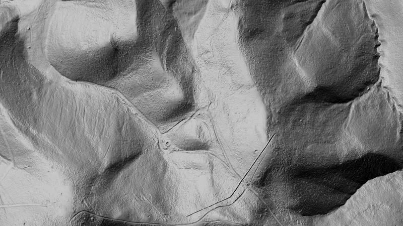 Dynamic LiDAR™ in Utah, drawn over satellite imagery