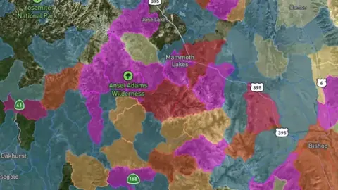 Gold Anomaly Catchments in the Detector Maps app, Virginia