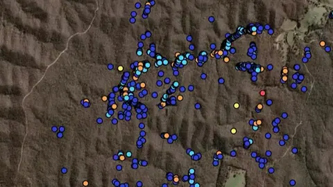 Former Mining Features (FMQF) in the Detector Maps app, Victoria