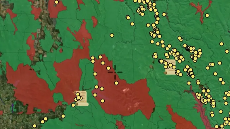 Prospecting Access in the Detector Maps app, Victoria
