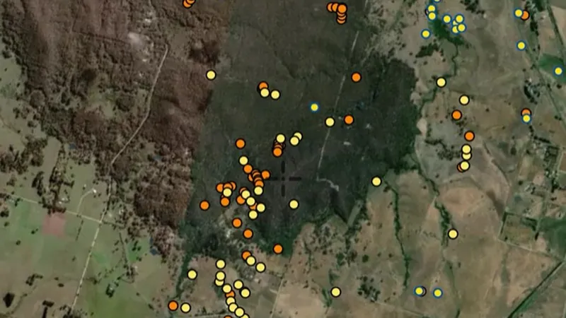 Shafts in the Detector Maps app, Victoria