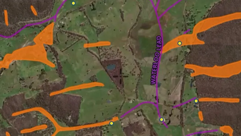Alluvial & Deep Leads in the Detector Maps app, Victoria