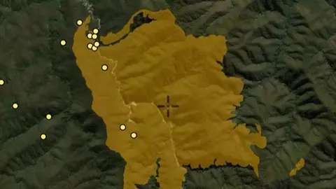 Bushfire Areas (This Year) in the Detector Maps app, Victoria