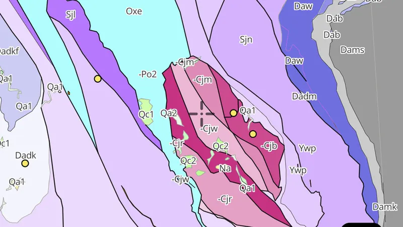 Seamless Geology in the Detector Maps app, Victoria