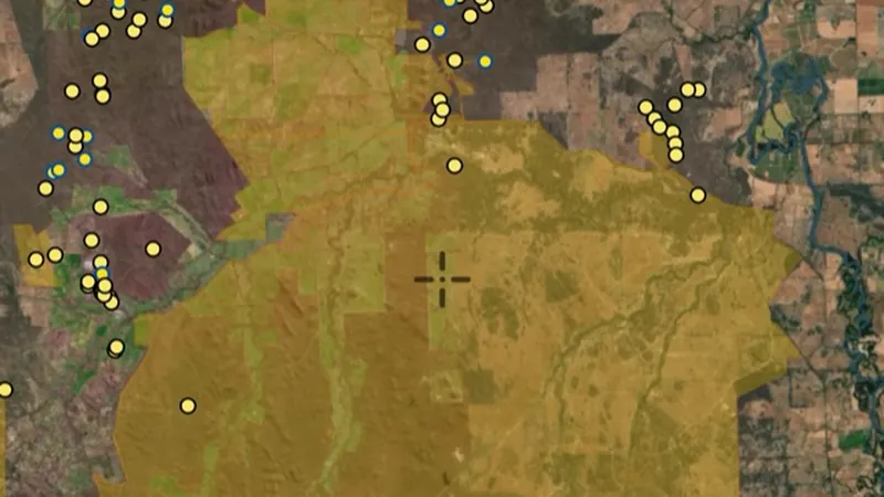 Pending Tenements in the Detector Maps app, Victoria