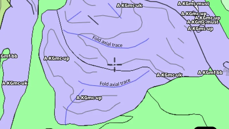 100k Bedrock Geology Structure in the Detector Maps app, Western Australia