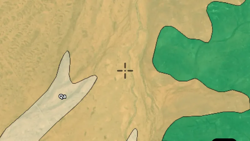 1M Simple Geology Structure in the Detector Maps app, Western Australia