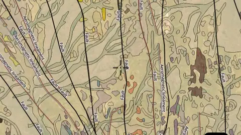 250k Surface Geology in the Detector Maps app, Western Australia