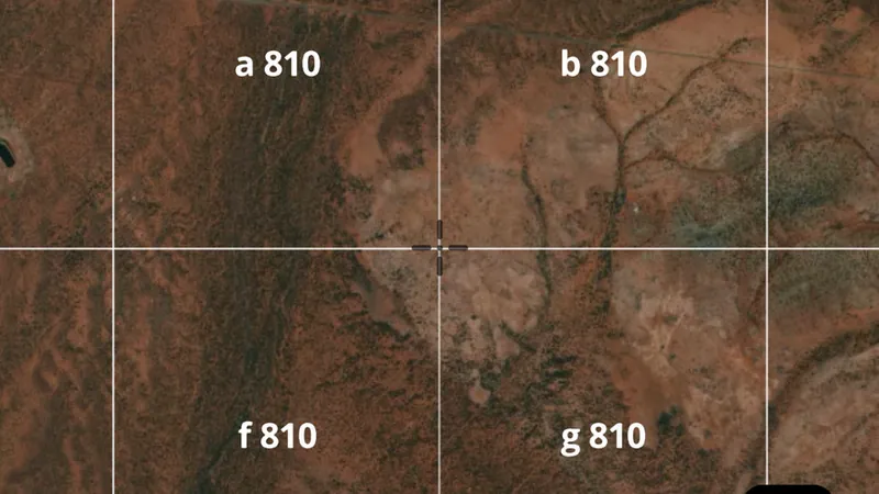 Graticular Blocks 1min in the Detector Maps app, Western Australia
