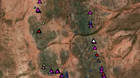 Rock Chips in the Detector Maps app, Western Australia