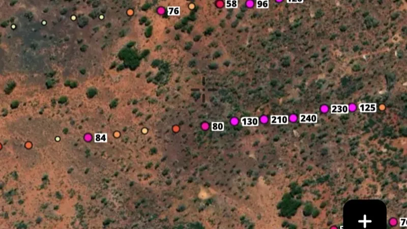 Soil Samples in the Detector Maps app, Western Australia