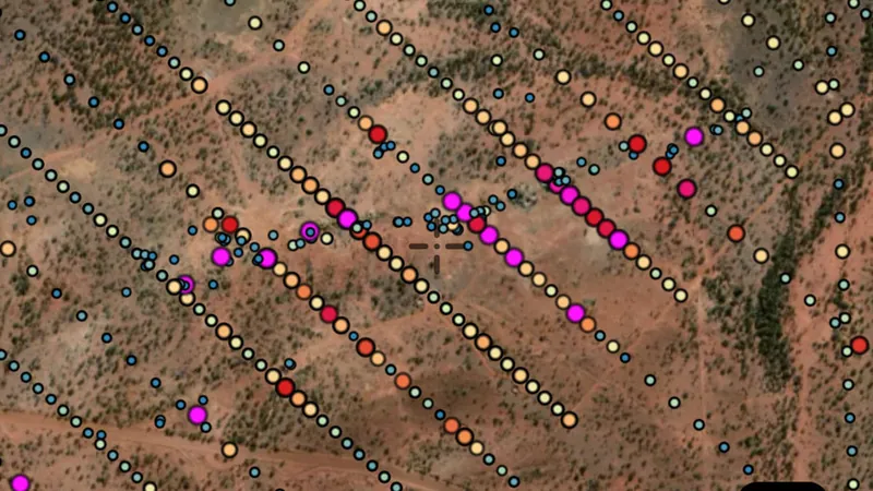 Unknown Samples in the Detector Maps app, Western Australia