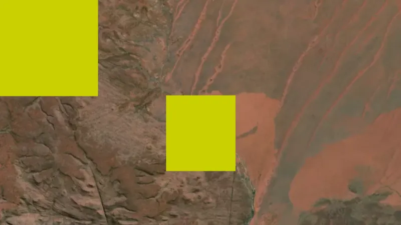 Release Pending in Western Australia, drawn over satellite imagery