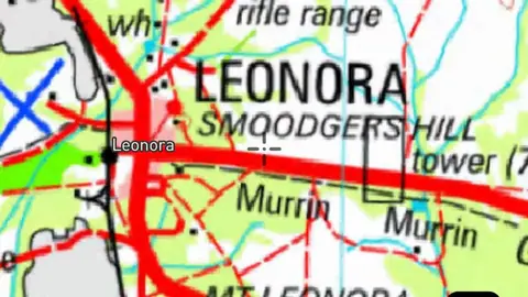 Topography in the Detector Maps app, Western Australia