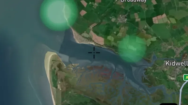Bronze Age Finds Heatmap in the Detector Maps app, Wales