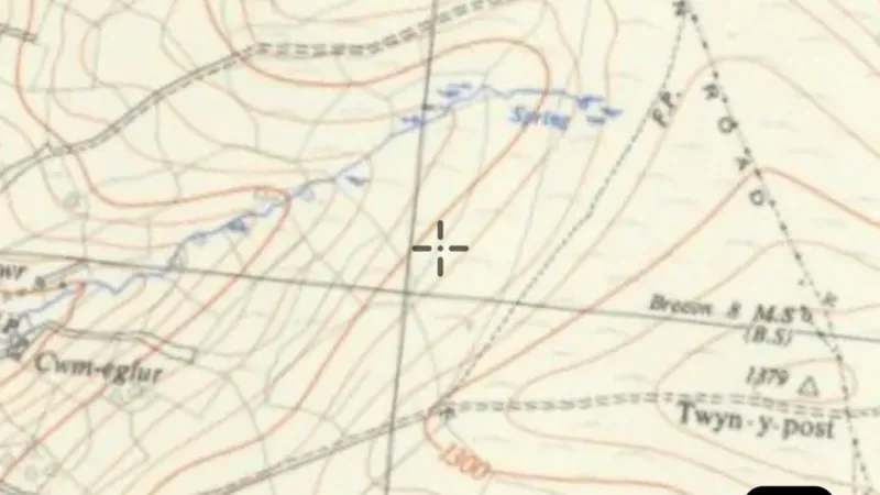 UK Ordnance Survey OSGB 1:25k (circa 1937) in the Detector Maps app, Wales