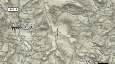 OS One-Inch 'Hills' 1885-1903 (1:63,360) in the Detector Maps app, Wales