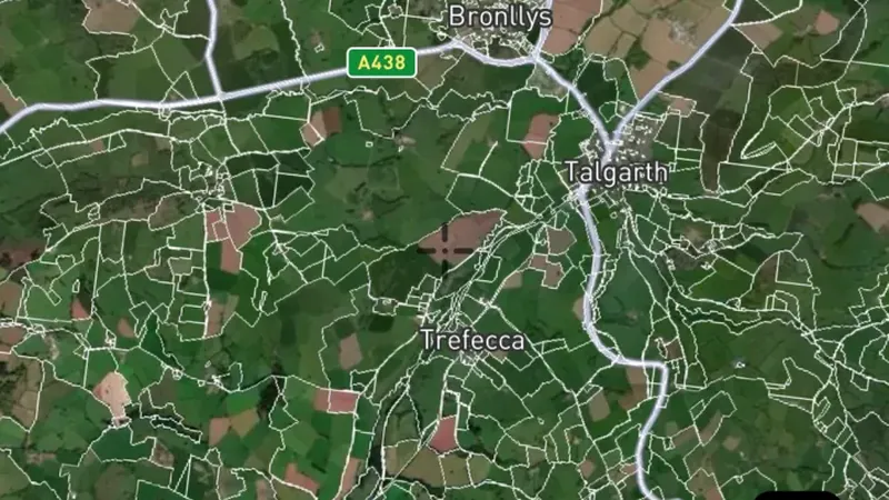 Property Boundaries in the Detector Maps app, Wales
