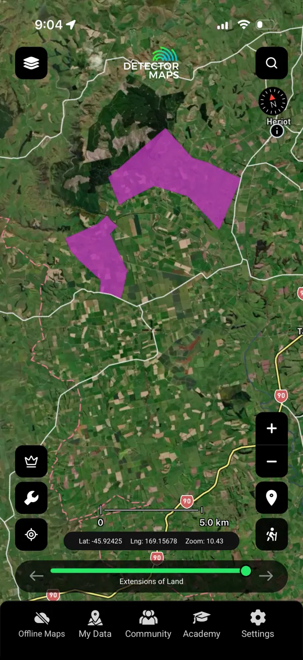 Extensions of Land layer