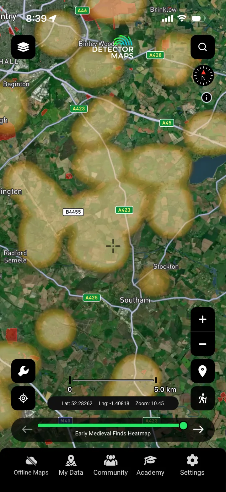 Early Medieval Heatmap layer