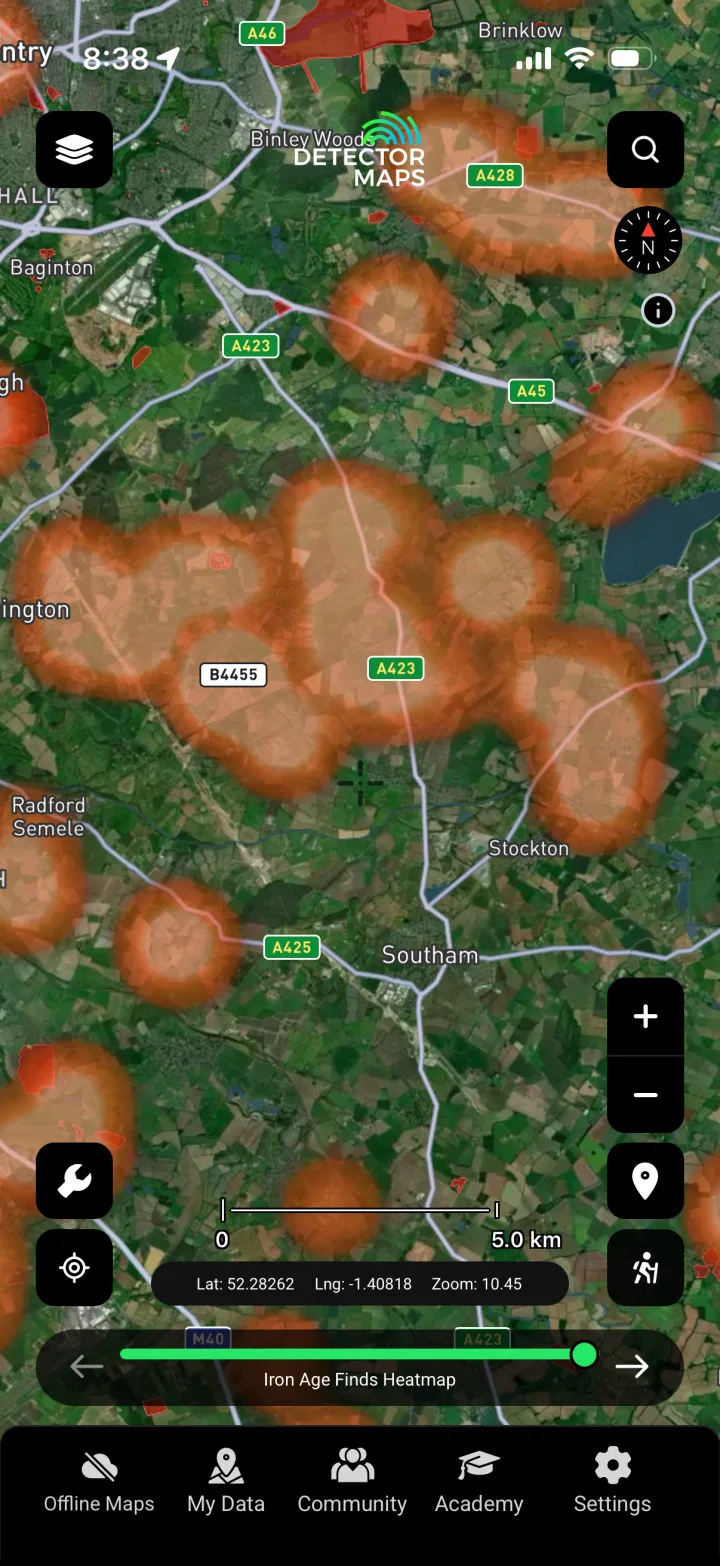 Iron Age Heatmap layer