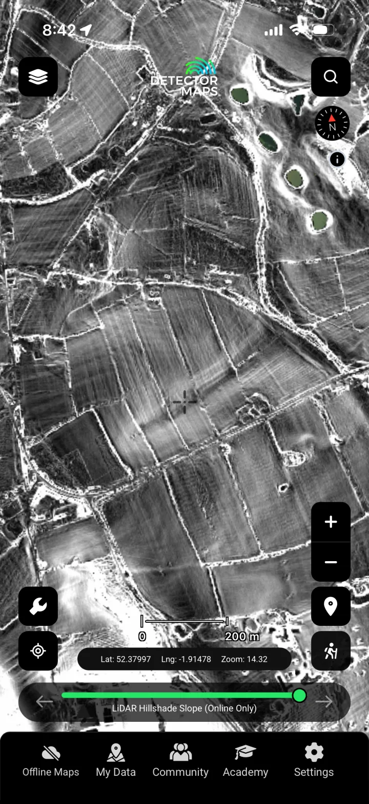 LiDAR Slope (7°) layer