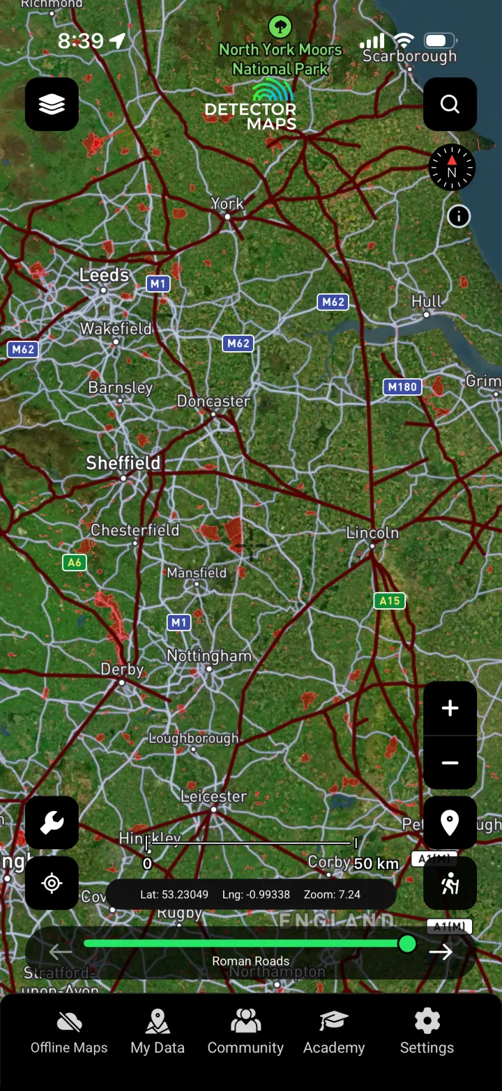 Roman Roads layer