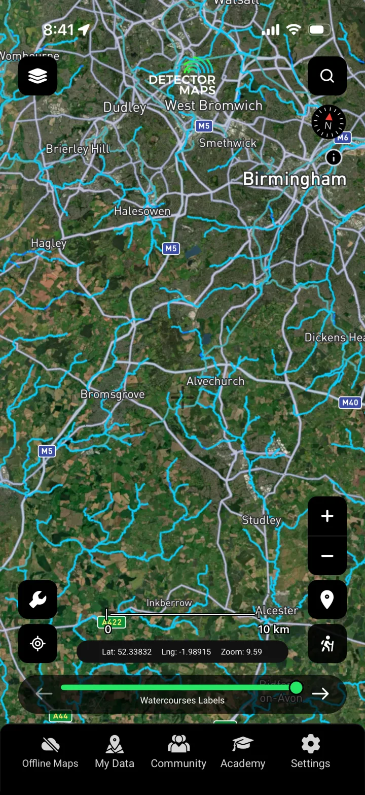 Watercourses layer