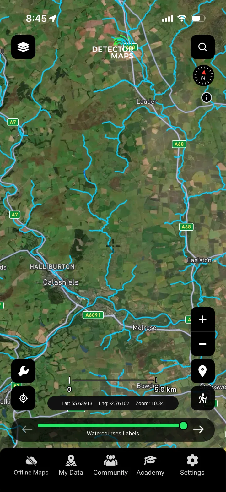 Watercourses layer